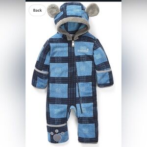 🧸❄️ Snonook Baby & Toddler Fleece Jacket Snowsuit, Blue Plaid, 3-6 Months ❄️🧸